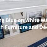 Matching Blue on White Wallpaper with Furniture and Décor