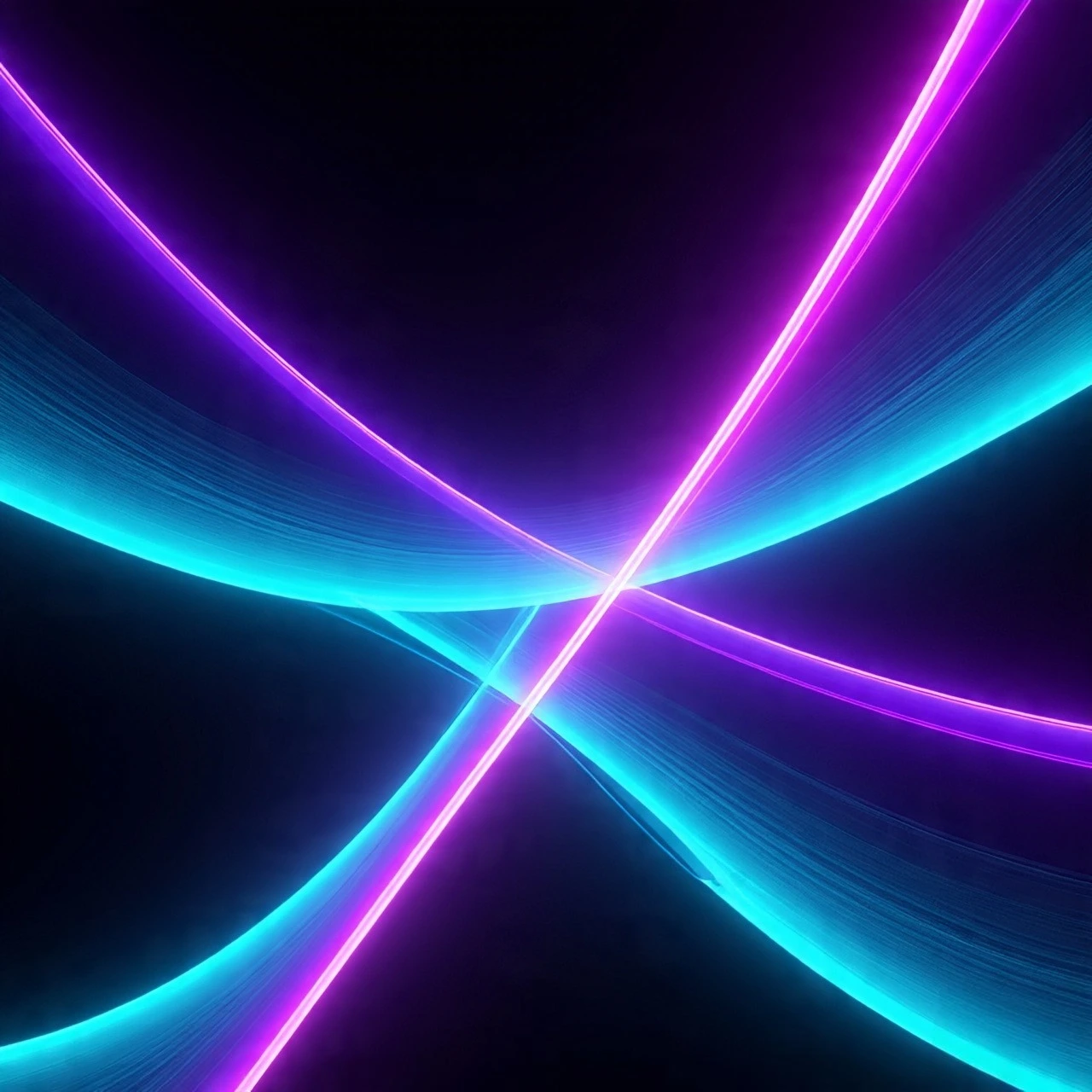 Futuristic abstract art wallpaper with glowing neon lines.